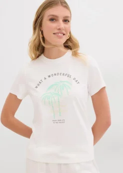 Outlet T-Shirt mit Motivprint Damen Shirts & Tops|Nachhaltigere Materialien