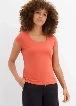 Damen bonprix Nachhaltigere Materialien|Shirts & Tops|T-Shirt mit reiner Bio-Baumwolle
