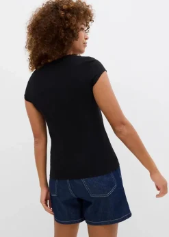 New T-Shirt mit reiner Bio-Baumwolle Damen Bekleidung·Röcke|Basics