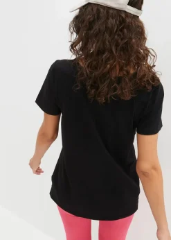 Hot T-Shirt mit Retro-Print Damen Bekleidung·Sweat|Nachhaltigere Materialien