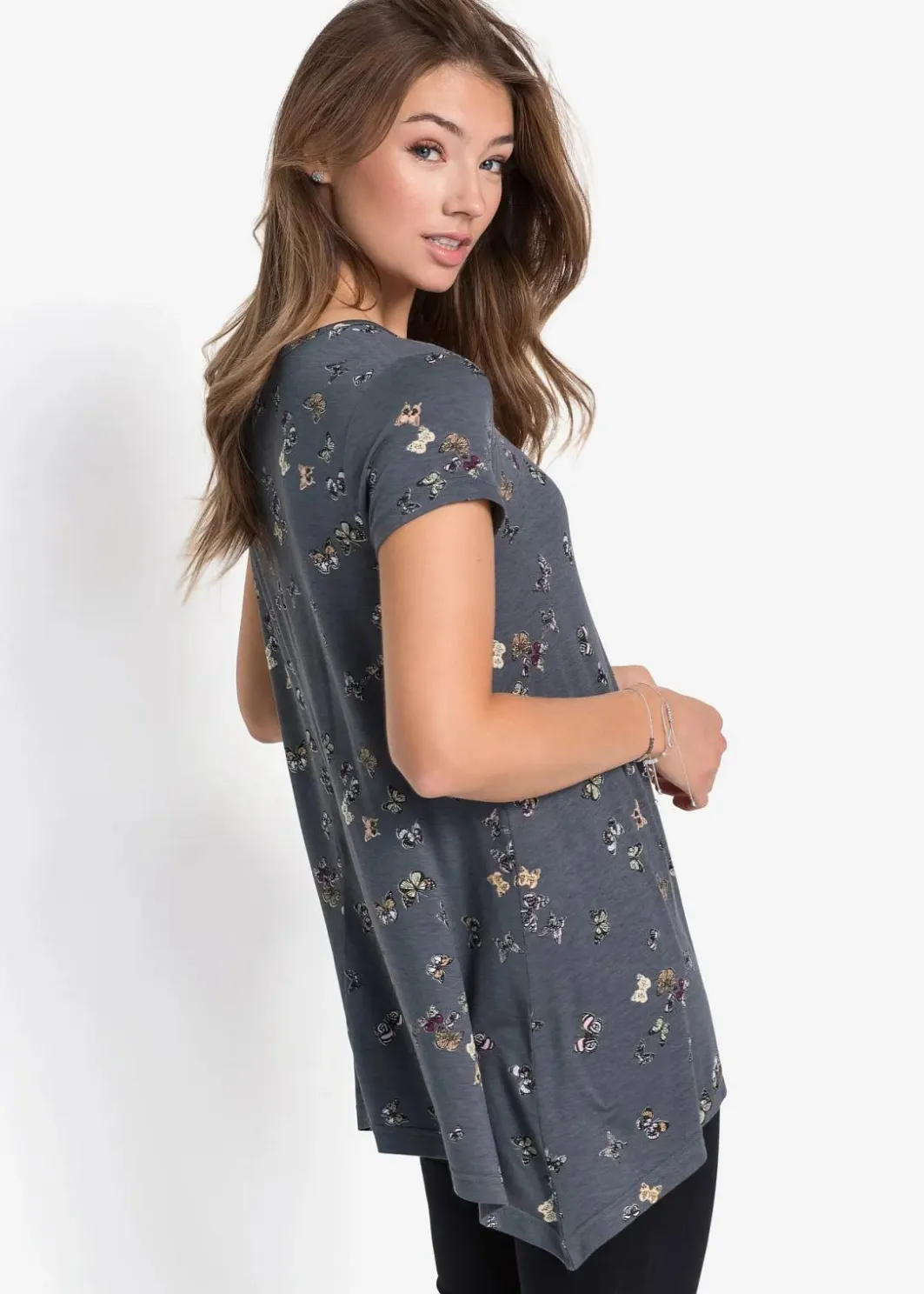 Sale T-Shirt mit Schmetterlingen Damen Shirts & Tops