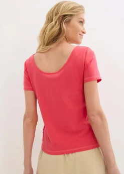 Damen bonprix Shirts & Tops|Basics|T-Shirt mit tiefem Rückenausschnitt