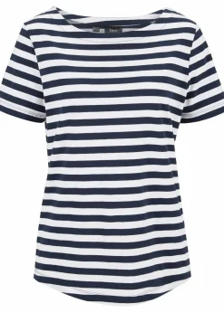 Outlet T-Shirt mit U-Boot-Ausschnitt Damen Bekleidung·Röcke|Basics
