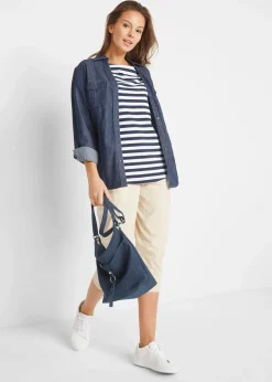 Outlet T-Shirt mit U-Boot-Ausschnitt Damen Bekleidung·Röcke|Basics