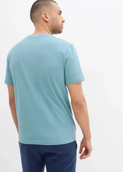 Herren bonprix Große Größen|Basics|T-Shirt mit V-Ausschnitt aus reiner Bio-Baumwolle (2er Pack)