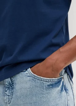 New T-Shirt mit V-Ausschnitt aus reiner Bio-Baumwolle (2er Pack) Herren Shirts & Polos|Basics