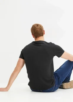 Herren bonprix Shirts & Polos|Basics|T-Shirt mit V-Ausschnitt (3er Pack)