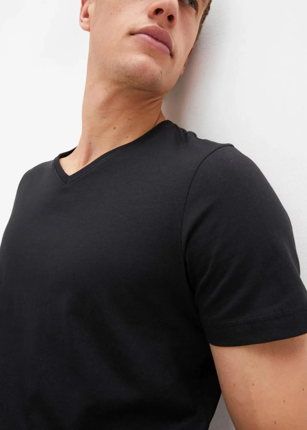 Herren bonprix Shirts & Polos|Basics|T-Shirt mit V-Ausschnitt (3er Pack)