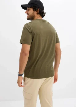 Herren bonprix Shirts & Polos|Basics|T-Shirt mit V-Ausschnitt (3er Pack)