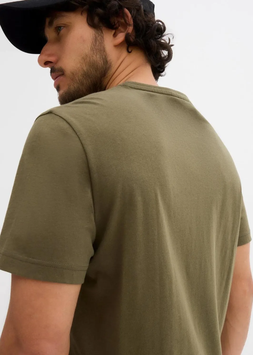 Herren bonprix Shirts & Polos|Basics|T-Shirt mit V-Ausschnitt (3er Pack)