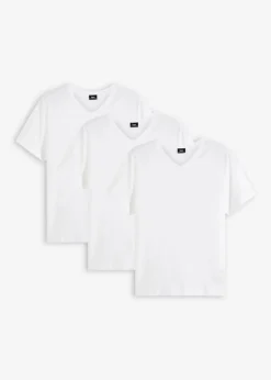 Best T-Shirt mit V-Ausschnitt (3er Pack) Herren Große Größen|Basics