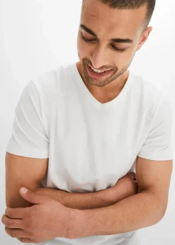 Best T-Shirt mit V-Ausschnitt (3er Pack) Herren Große Größen|Basics
