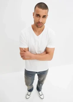 Best T-Shirt mit V-Ausschnitt (3er Pack) Herren Große Größen|Basics