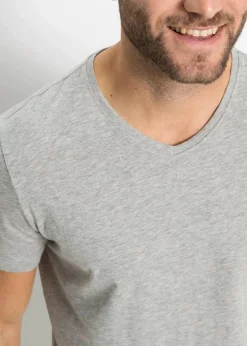 Hot T-Shirt mit V-Ausschnitt (3er Pack) Herren Shirts & Polos|Basics