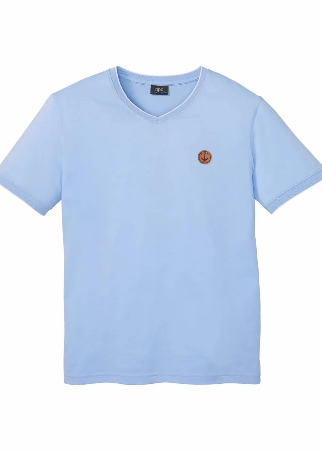 Sale T-Shirt mit V-Ausschnitt in Doppeloptik Herren Shirts & Polos