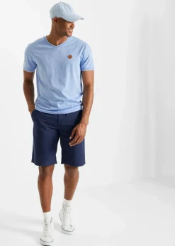 Sale T-Shirt mit V-Ausschnitt in Doppeloptik Herren Shirts & Polos
