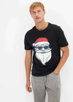 Herren bonprix Große Größen|Shirts & Polos|T-Shirt mit Weihnachtsmotiv aus reiner Bio-Baumwolle