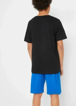 Kinder bonprix Jungen 9-16 Jahre·Bademode|Jungen 9-16 Jahre·Shirts|T-Shirt und Jersey-Bermuda (2-tlg.Set) aus reiner Bio-Baumwolle