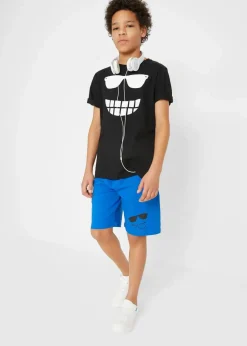 Kinder bonprix Jungen 9-16 Jahre·Bademode|Jungen 9-16 Jahre·Shirts|T-Shirt und Jersey-Bermuda (2-tlg.Set) aus reiner Bio-Baumwolle