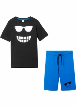 Kinder bonprix Jungen 9-16 Jahre·Bademode|Jungen 9-16 Jahre·Shirts|T-Shirt und Jersey-Bermuda (2-tlg.Set) aus reiner Bio-Baumwolle