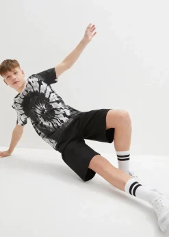 New T-Shirt und Jersey-Bermuda (2-tlg.Set) aus reiner Bio-Baumwolle Kinder Jungen 9-16 Jahre·Shorts|Jungen 9-16 Jahre·Shirts
