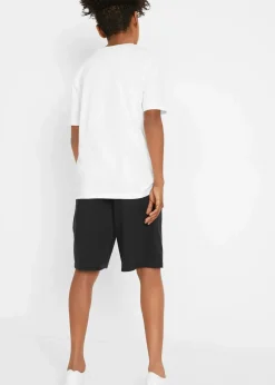 Kinder bonprix Jungen 9-16 Jahre·Shirts|Jungen 9-16 Jahre·Hosen|T-Shirt und Jersey-Bermuda (2-tlg. Set) aus reiner Bio Baumwolle