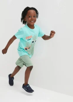 Kinder bonprix Jungen 2-8 Jahre·Shorts|Jungen 2-8 Jahre·Nachhaltigere Materialien|T-Shirt und kurze Hose (2-tlg.Set) aus Bio Baumwolle