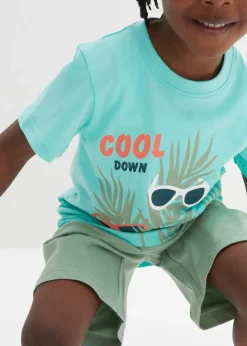 Kinder bonprix Jungen 2-8 Jahre·Shorts|Jungen 2-8 Jahre·Nachhaltigere Materialien|T-Shirt und kurze Hose (2-tlg.Set) aus Bio Baumwolle