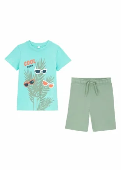 Kinder bonprix Jungen 2-8 Jahre·Shorts|Jungen 2-8 Jahre·Nachhaltigere Materialien|T-Shirt und kurze Hose (2-tlg.Set) aus Bio Baumwolle