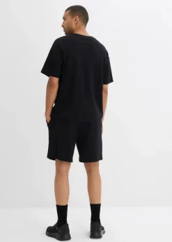 New T-Shirt und Shorts aus schwerer Bio-Baumwolle (2-tlg.Set) Herren Große Größen|Sportbekleidung