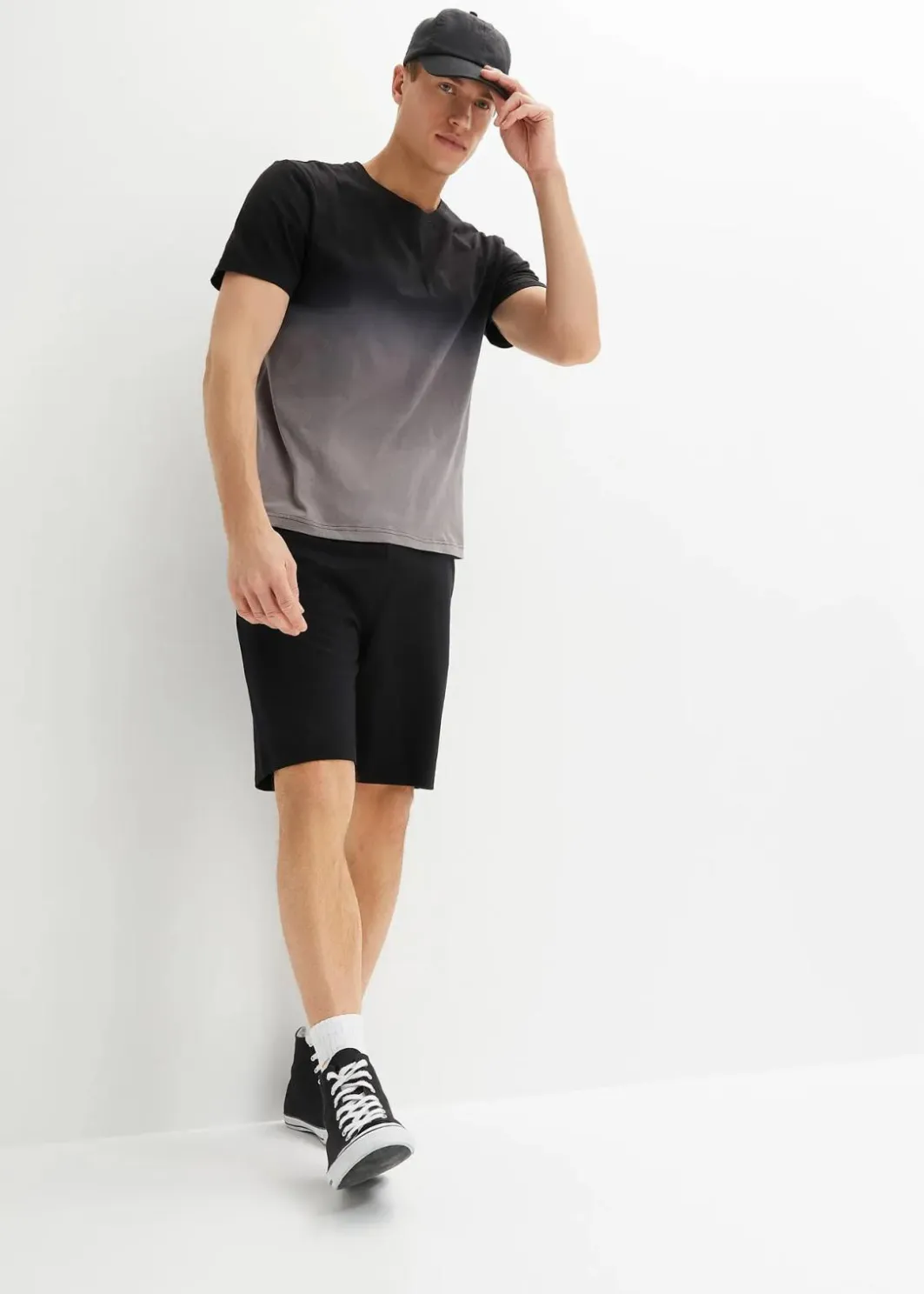 Clearance T-Shirt und Sweat-Bermuda (2-tlg.Set) aus reiner Baumwolle Herren Hosen|Shirts & Polos