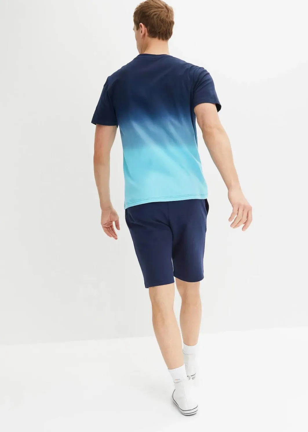 New T-Shirt und Sweat-Bermuda (2-tlg.Set) aus reiner Baumwolle Herren Große Größen|Shirts & Polos