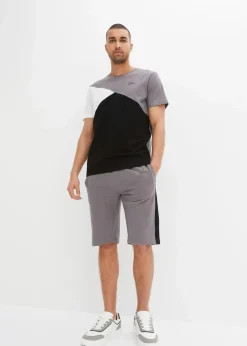 Best T-Shirt und Sweat-Bermuda aus reiner Baumwolle (2-tlg.Set) Herren Hosen|Shirts & Polos