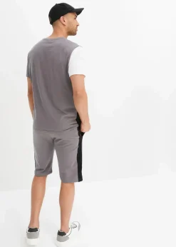 Best T-Shirt und Sweat-Bermuda aus reiner Baumwolle (2-tlg.Set) Herren Hosen|Shirts & Polos