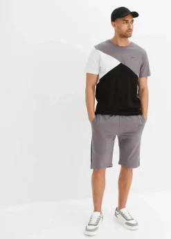 Best T-Shirt und Sweat-Bermuda aus reiner Baumwolle (2-tlg.Set) Herren Hosen|Shirts & Polos