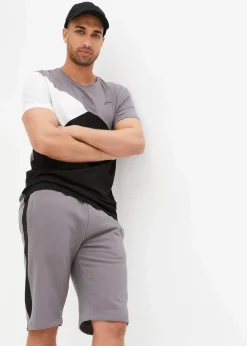 Best T-Shirt und Sweat-Bermuda aus reiner Baumwolle (2-tlg.Set) Herren Hosen|Shirts & Polos