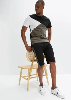 Herren bonprix Große Größen|Sportbekleidung|T-Shirt und Sweat-Bermuda aus reiner Baumwolle (2-tlg.Set)