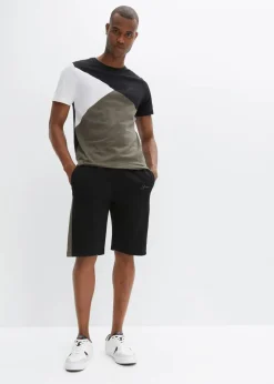 Herren bonprix Große Größen|Sportbekleidung|T-Shirt und Sweat-Bermuda aus reiner Baumwolle (2-tlg.Set)
