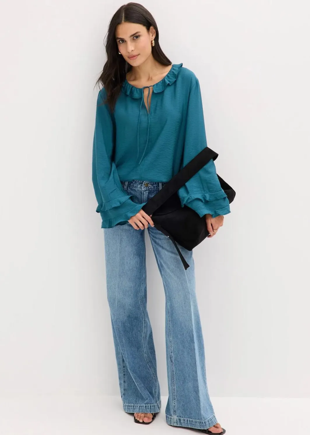 Damen bonprix Blusen & Tuniken|Bekleidung·Jacken & Mäntel|Tunika aus feinem Viskose-Mix