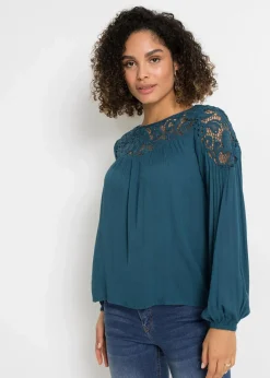 Damen bonprix Blusen & Tuniken|Nachhaltigere Materialien|Tunika aus fließender Viskose