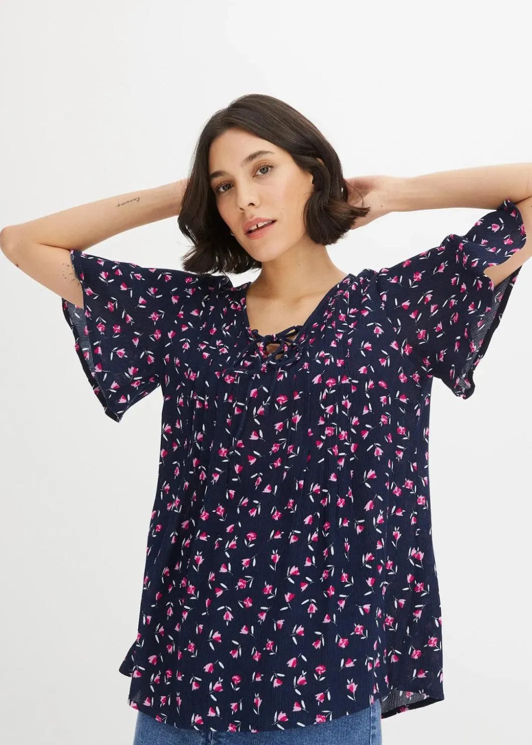 Damen bonprix Blusen & Tuniken|Bekleidung·Jacken & Mäntel|Tunika aus nachhaltiger Viskose