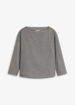 Hot Tunika mit Fischgratmuster aus fester Ware Damen Blusen & Tuniken|Bekleidung·Jacken & Mäntel