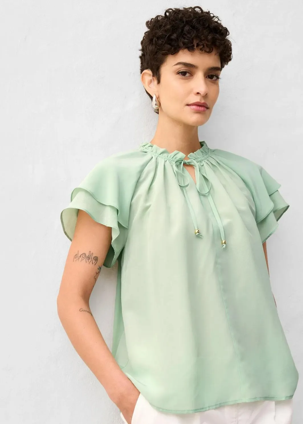 Online Tunika mit Seidenanteil Damen Bekleidung·Jacken & Mäntel|Premium