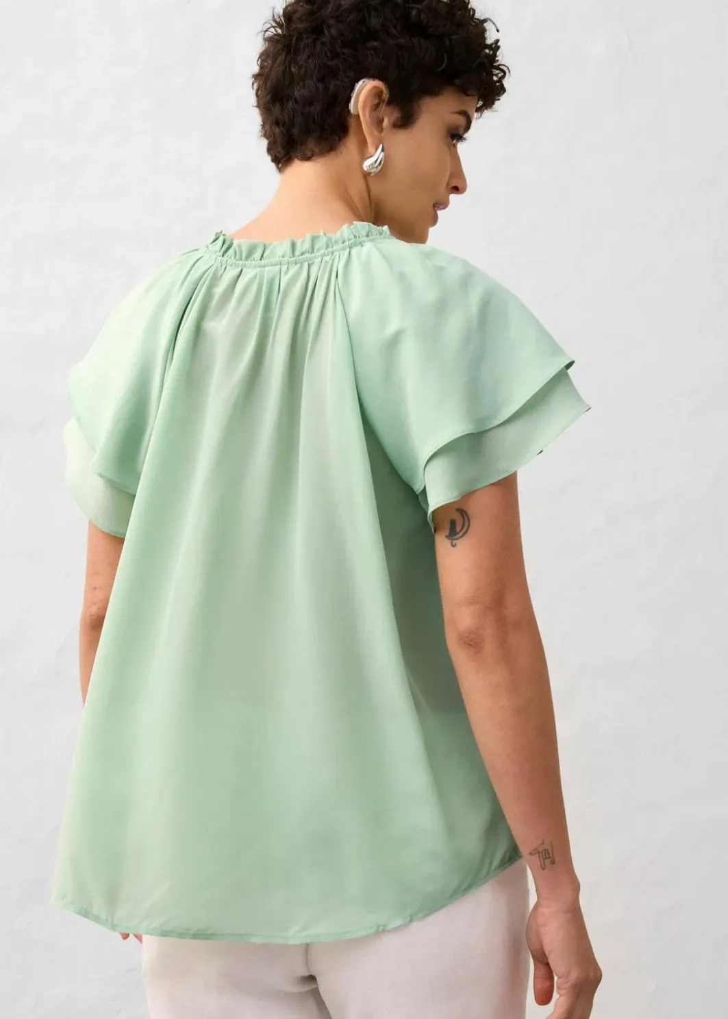 Online Tunika mit Seidenanteil Damen Bekleidung·Jacken & Mäntel|Premium