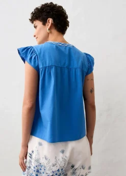 Damen bonprix Bekleidung·Jacken & Mäntel|Premium|Tunika mit Seidenanteil und Stickerei