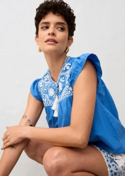 Damen bonprix Bekleidung·Jacken & Mäntel|Premium|Tunika mit Seidenanteil und Stickerei