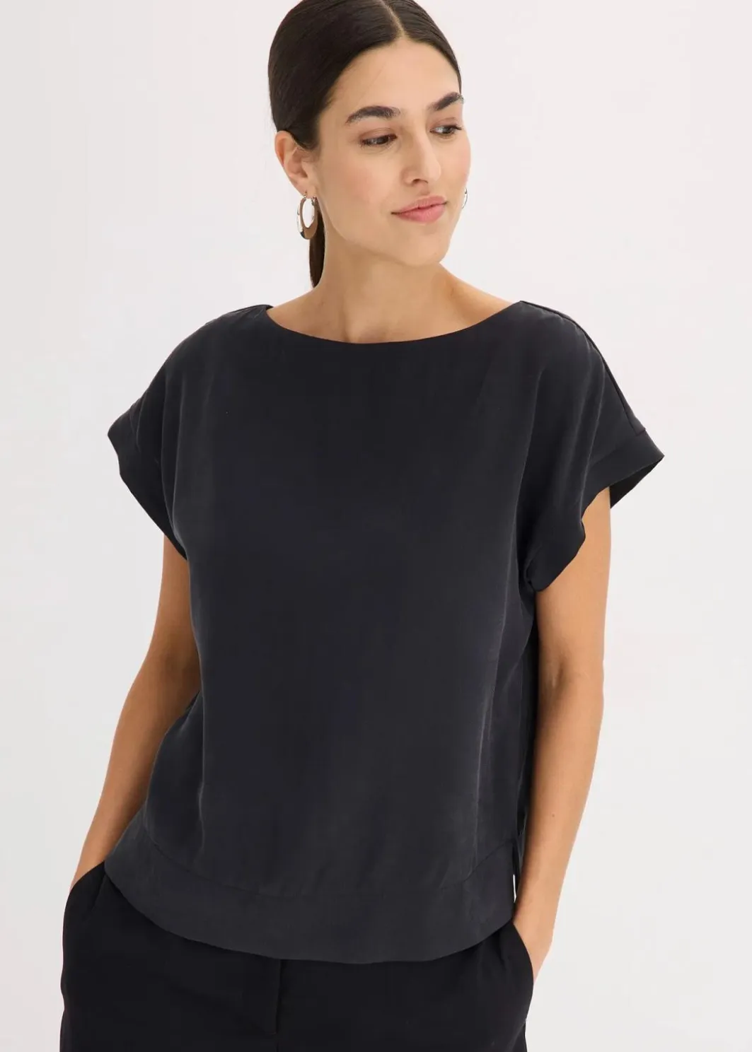 Online Tunika mit U-Boot Ausschnitt Damen Blusen & Tuniken|Bekleidung·Jacken & Mäntel