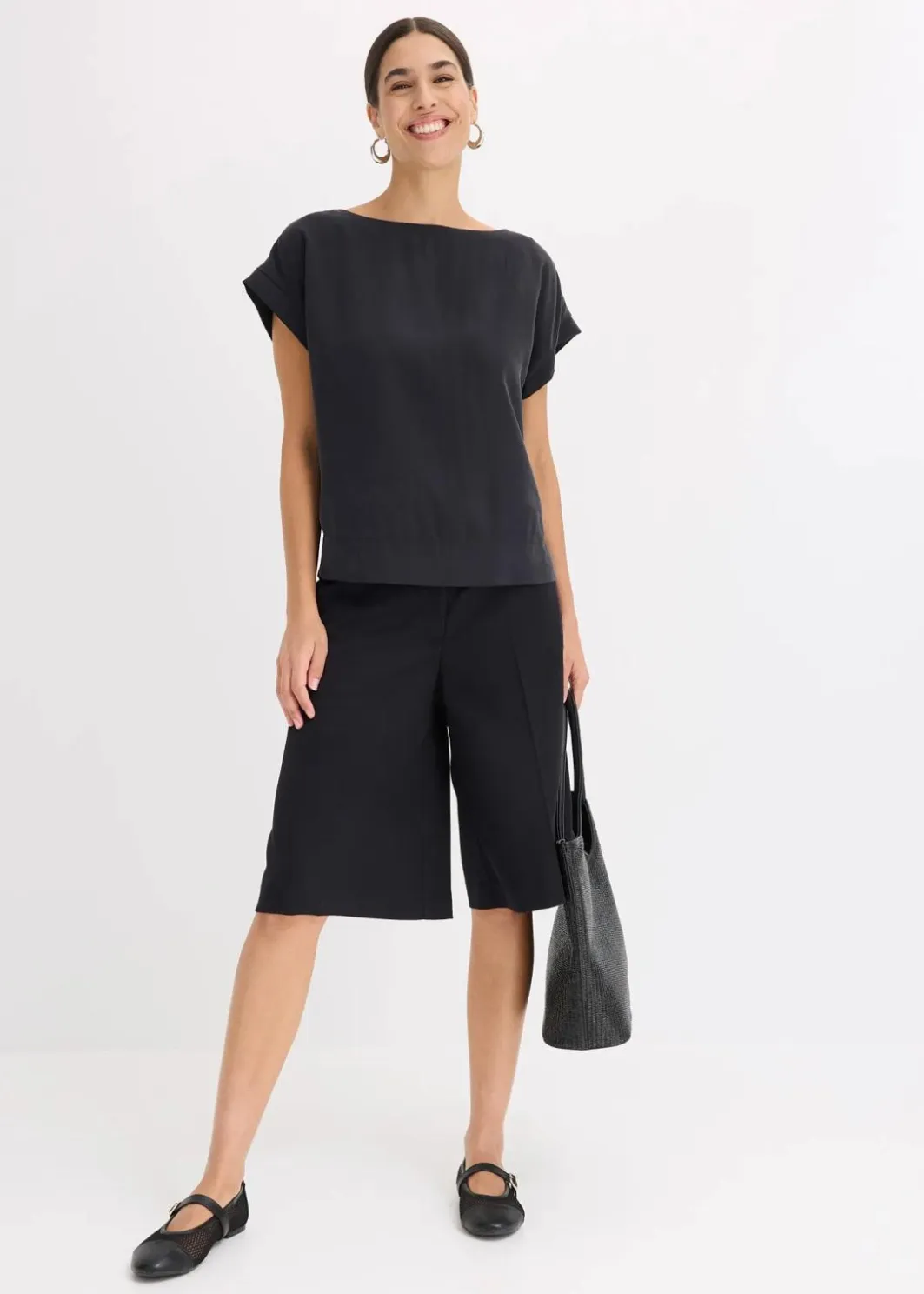 Online Tunika mit U-Boot Ausschnitt Damen Blusen & Tuniken|Bekleidung·Jacken & Mäntel