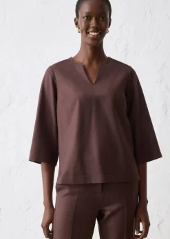 Damen bonprix Blusen & Tuniken|Bekleidung·Jacken & Mäntel|Tunika mit Wolle