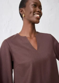 Damen bonprix Blusen & Tuniken|Bekleidung·Jacken & Mäntel|Tunika mit Wolle